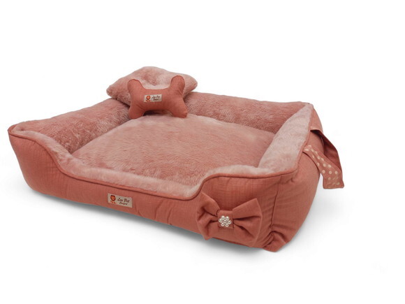 Cama Pelúcia e Suede para Pets Dupla Face com Alças 80x60