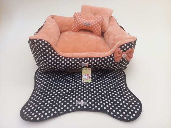 Cama Pelúcia para Pets e Tapete 50x50