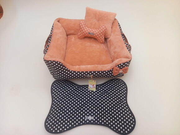 Cama Pelúcia para Pets e Tapete 50x50