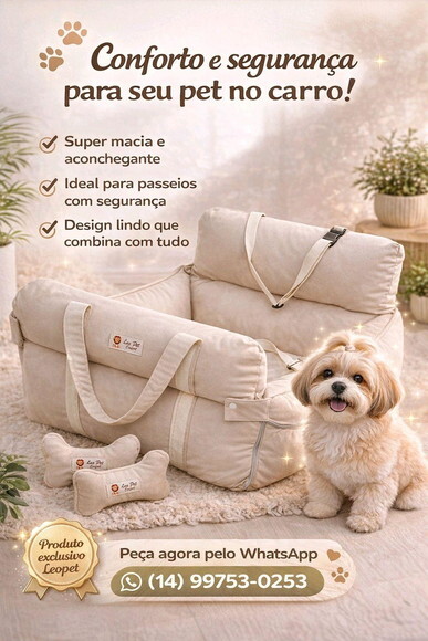 Cama Pets para Carro 65x65