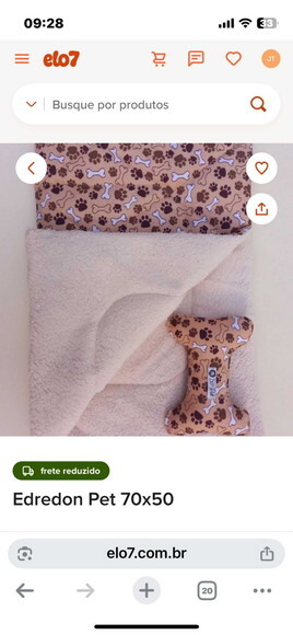 Cama Pets Redonda 60x60 Pelúcia + Edredon 70x50