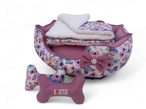 Cama Pets Redonda 60x60, Edredon Cherpa 80x60