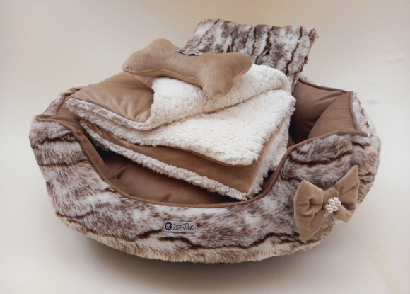 Cama Pets Redonda 70x70 Pelúcia e Suede Edredon Cherpa e Ve