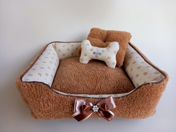 Cama quadrada Pelúcia para Pets 60x60