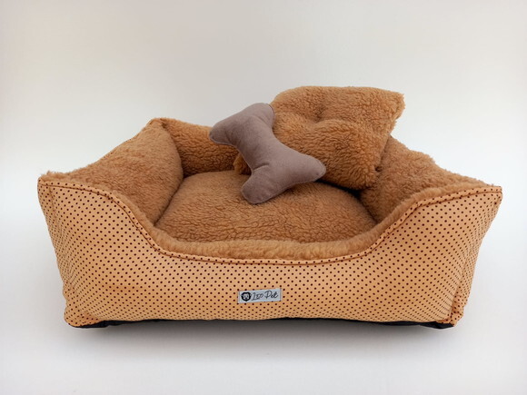 Cama quadrada Pelúcia para Pets 80x60