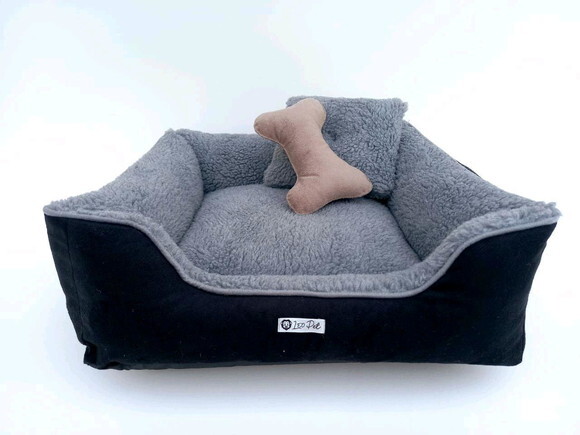 Cama quadrada sued Pelúcia para Pets 60x60
