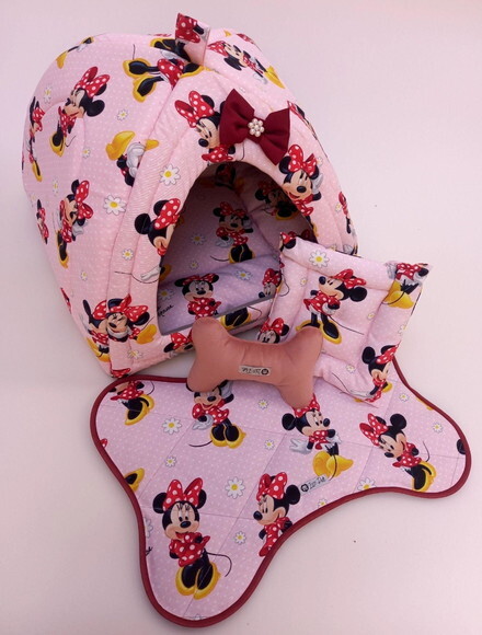 Casinha Iglu para Pets Minnie 50x50 com 4 Peças