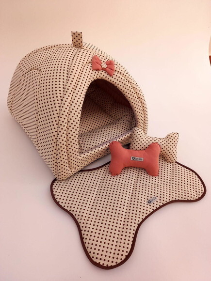 Casinha Iglu Para Pets Poá 60x60 Com 4 Peças