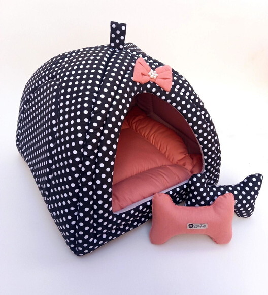 Casinha Iglu para Pets sued 50x50 com 2 peças