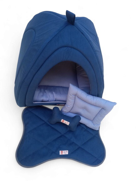 Casinha Iglu para Pets Sued 50x50 com 4 Peças