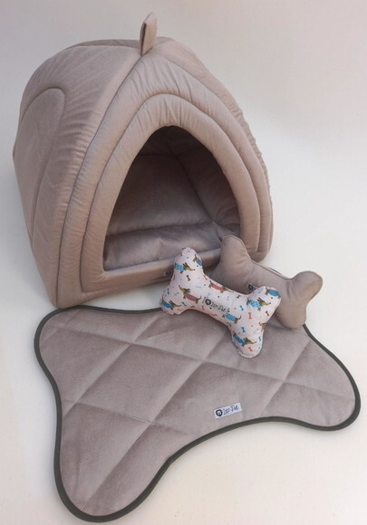 Casinha Iglu para Pets sued 60x60 com 4 peças