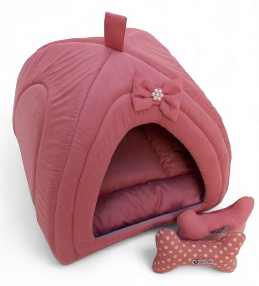 Casinha Iglu para Pets Sued e 70x70 com 2 Peças