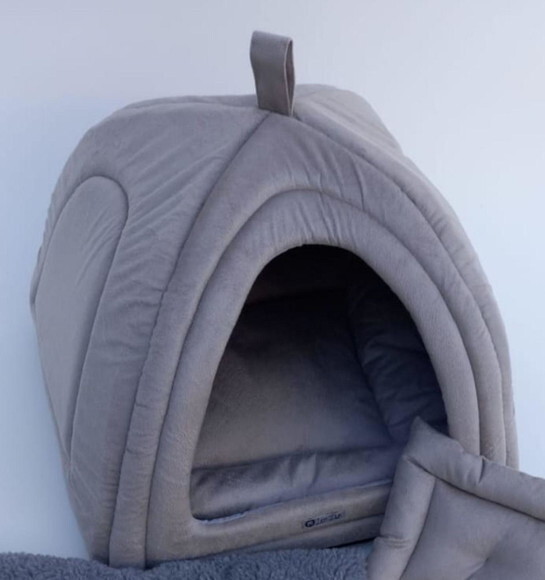 Casinha Iglu para Pets Sued 80x80x80 com 2 Peças