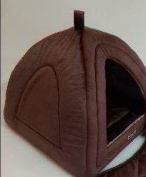 Casinha Iglu para Pets sued e pelúcia 70x70 com 2 peças