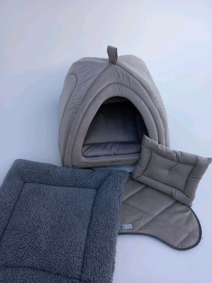 Casinha Iglu Para Pets Suede E Pelúcia 50x50 Com 4 Peças