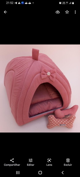 Casinha Iglu Pelúcia Pets 50x50 com 3 Peças