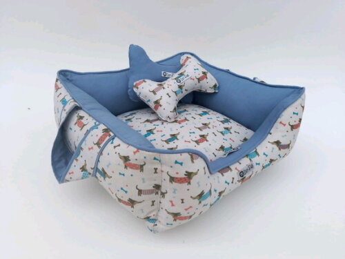 Cama para Pet 60x60 Cãozinho Dupla Face