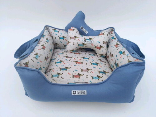 Cama para Pet 60x60 Cãozinho Dupla Face