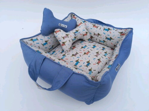 Cama para Pets 40x40 Cãozinho Dupla Face