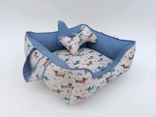 Cama para Pets 40x40 Cãozinho Dupla Face