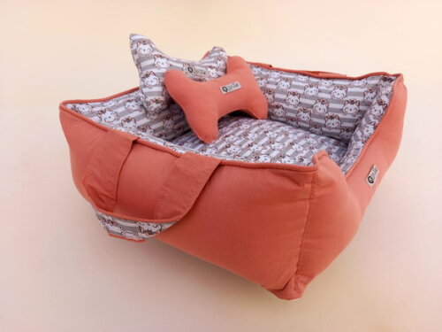 Cama para Pets 50x50 Gatinha Dupla Face