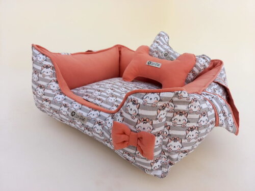 Cama para Pets 50x50 Gatinha Dupla Face