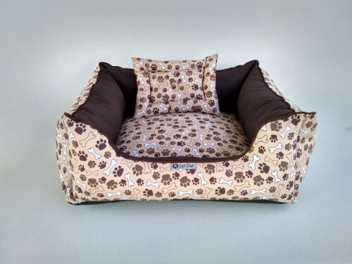 Cama para Pets 50x50 Quadrada Patinhas