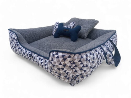 Cama para Pets 70x40 Pelucia Retangular Triangle