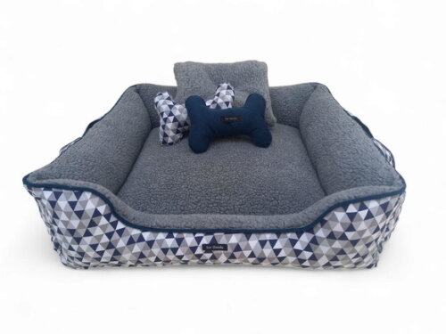 Cama para Pets 70x40 Pelucia Retangular Triangle