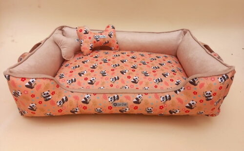 Cama para Pets 90x70 Retangular Urso e Sued
