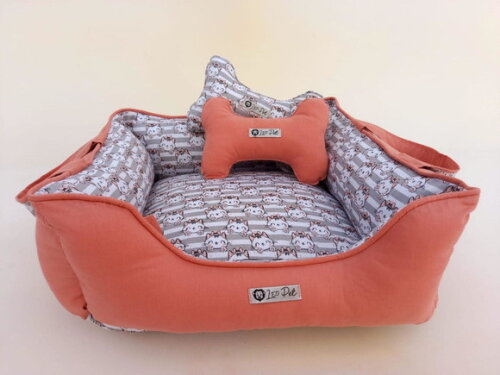 Cama para Pets Gatinha 70x50 Dupla Face