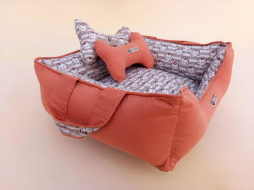 Cama para Pets Gatinha 70x50 Dupla Face
