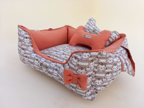 Cama para Pets Gatinha 60x60 Dupla Face