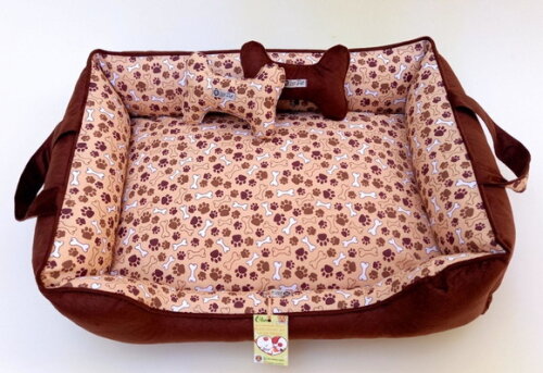 Cama para Pets Patinhas e Sued com Alça 110x90