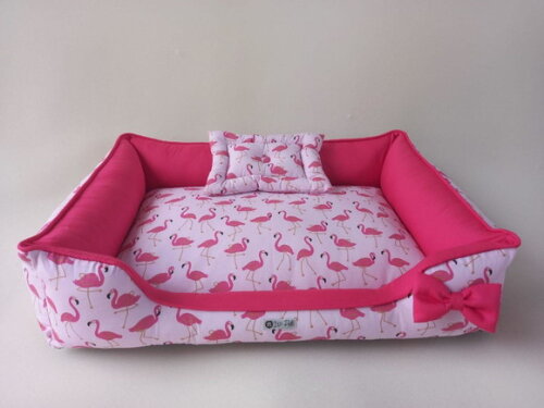 Cama para Pets quadrada Flamingo 70x70
