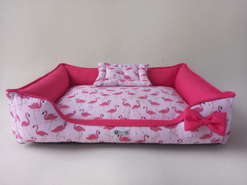Cama para Pets quadrada Flamingo 70x70