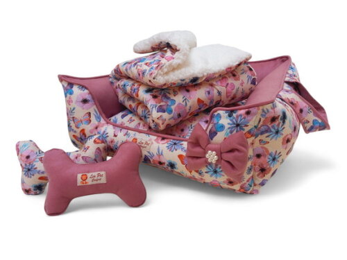 Cama para Pets Retangular 70x50 e Edredon Cherpa 70x50