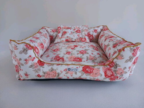 Cama Para Pets Retangular Floral 70x50