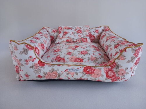Cama para Pets retangular Floral 90x70