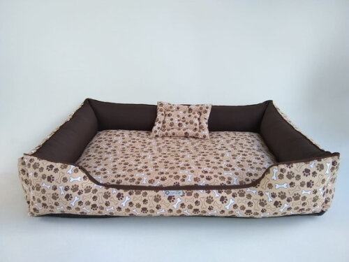 Cama para Pets retangular Patinhas 90x70