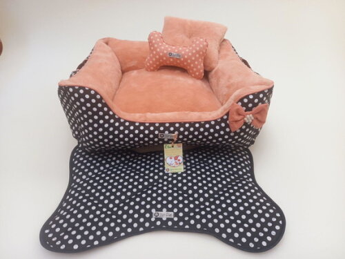 Cama Pelúcia para Pets e Tapete 50x50