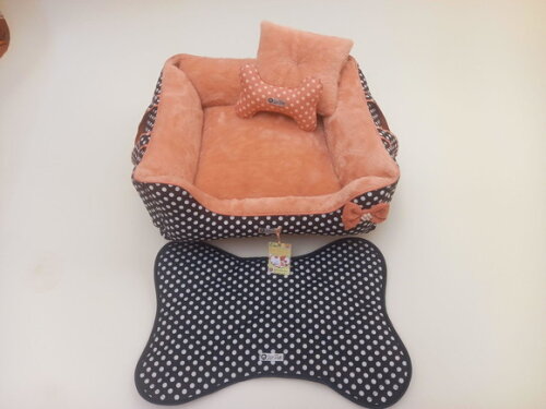 Cama Pelúcia para Pets e Tapete 50x50