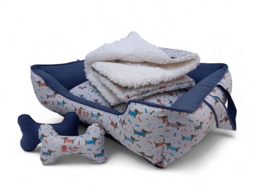 Cama Pet 50x50 e Edredon Cherpa 70x50