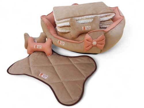 Cama Pets 60x60,edredon Cherpa/veludo e Tapete