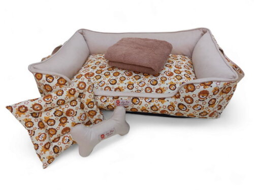 Cama Pets com Alças 80x60 e Cobertor