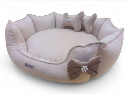 Cama Pets Redonda 60x60 Pelúcia /suede ,edredon Cherpa/velud