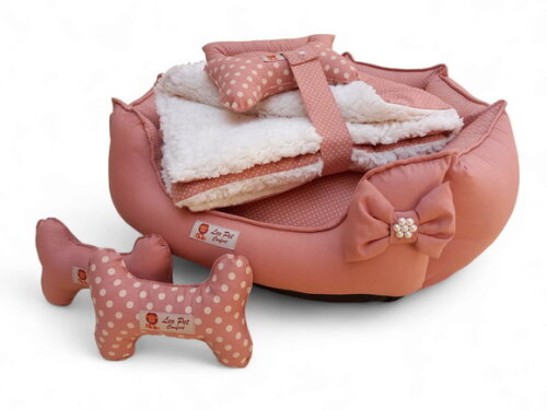 Cama Pets Redonda 60x60, Edredon Cherpa 80x60