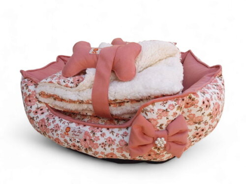 Cama Pets Redonda 70x70, Edredon Cherpa 80x60