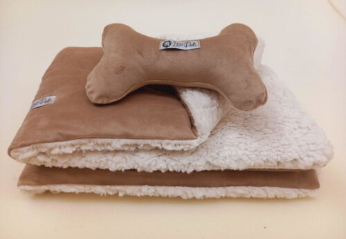 Cama Pets Redonda 70x70 Pelúcia e Suede Edredon Cherpa e Ve