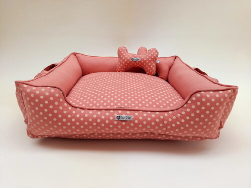 Cama quadrada Dupla Face para Pets Poá 60x60